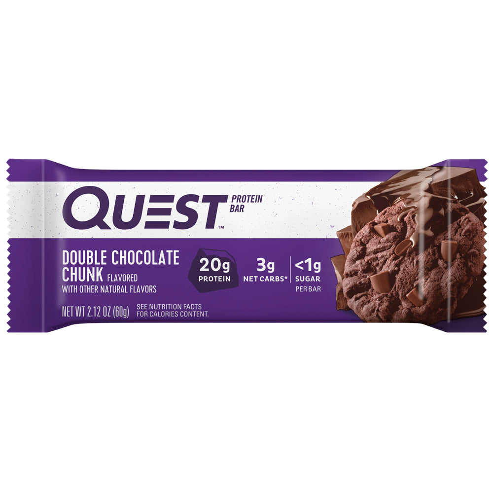 Barra proteica double chocolate chunk - 60g - Quest