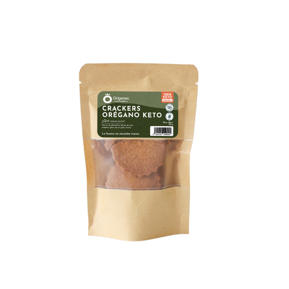 Cracker keto orégano 50g - Orígenes