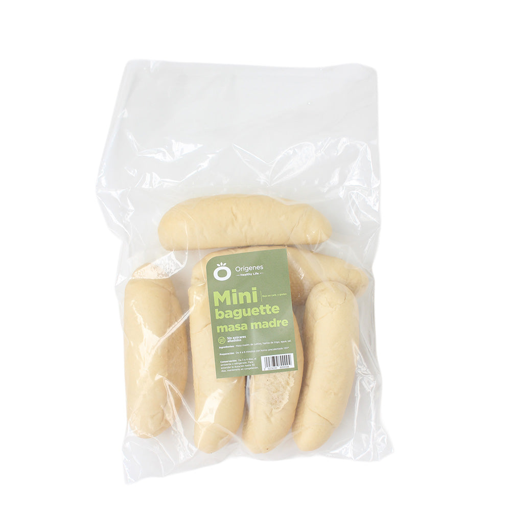 Pan mini baguette de masa madre 500g 6u - Orígenes