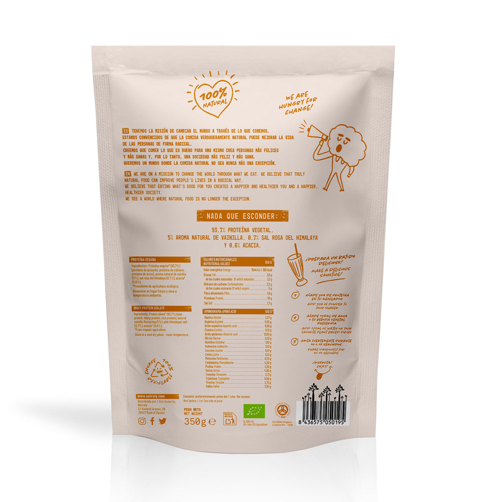 Proteína vegana vainilla 350g - Natruly