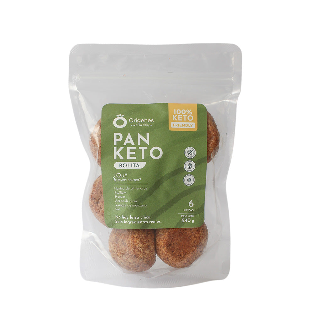 Pan keto bolitas 240g 6u  - Orígenes