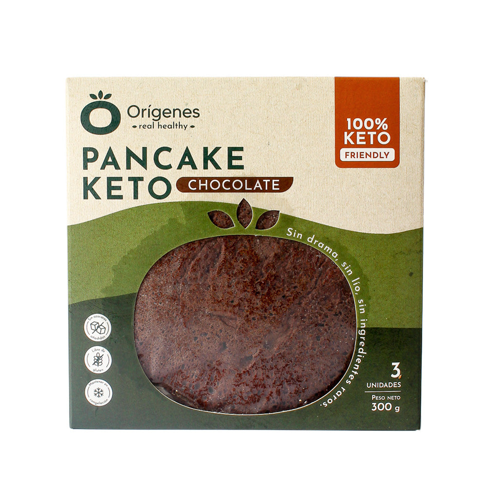 Pancake keto chocolate 300g 3u - Orígenes