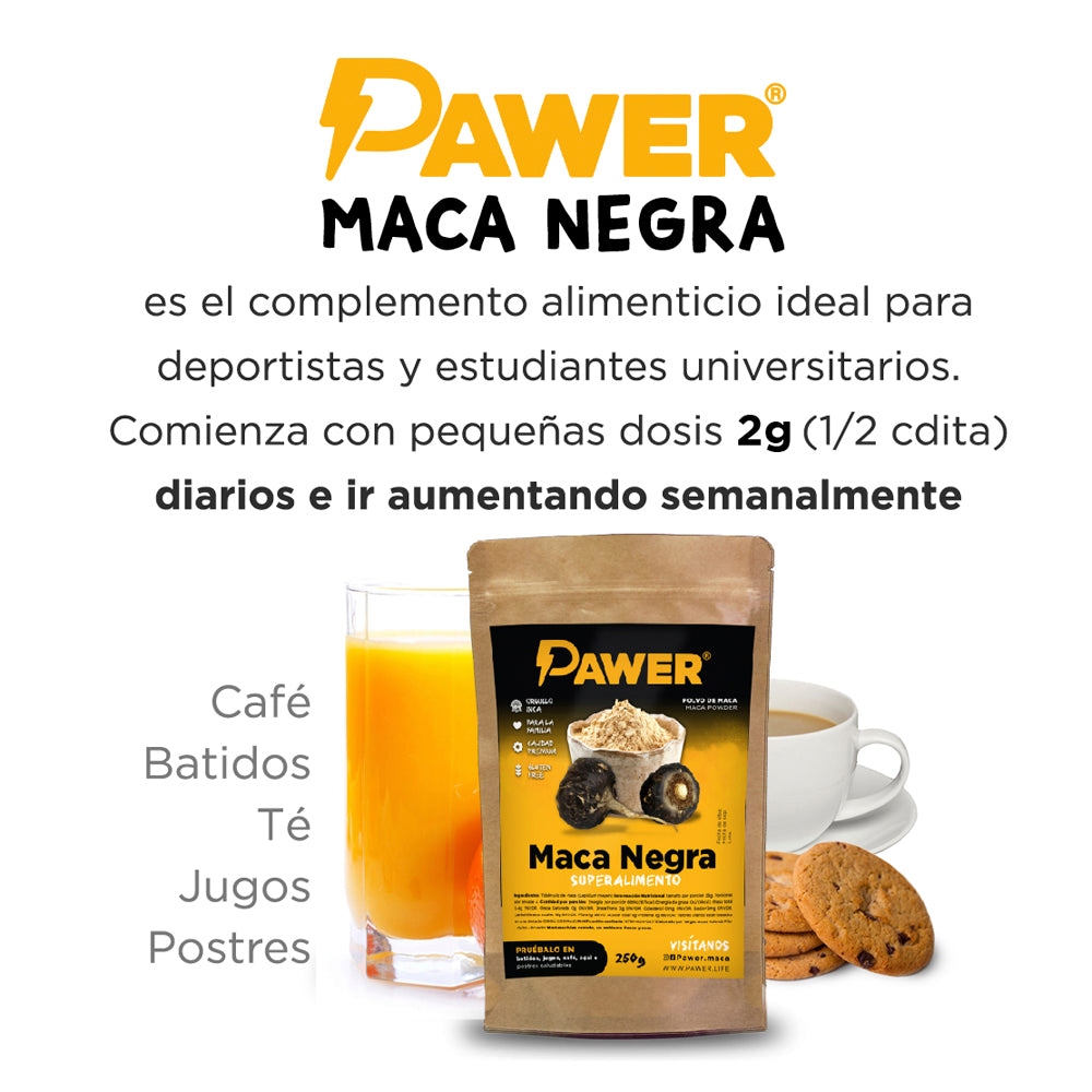 Maca negra 250g - Pawer