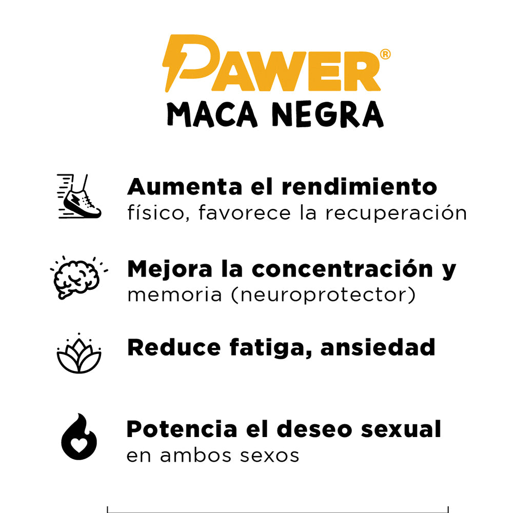 Maca negra 250g - Pawer