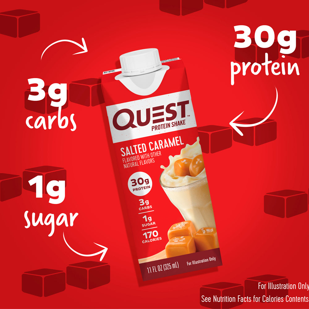Protein shake salted caramel 325ml - Quest