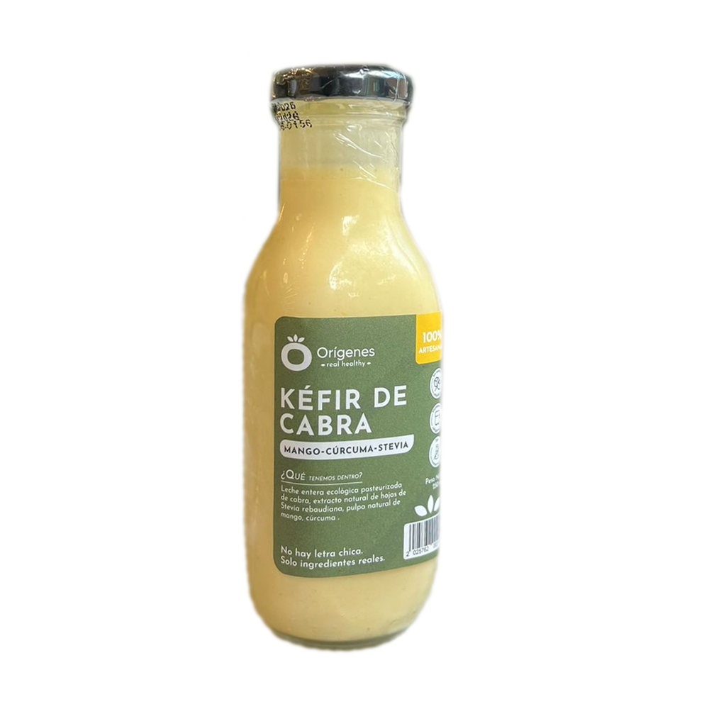 Kefir cabra mango-cúrcuma 250ml - Orígenes