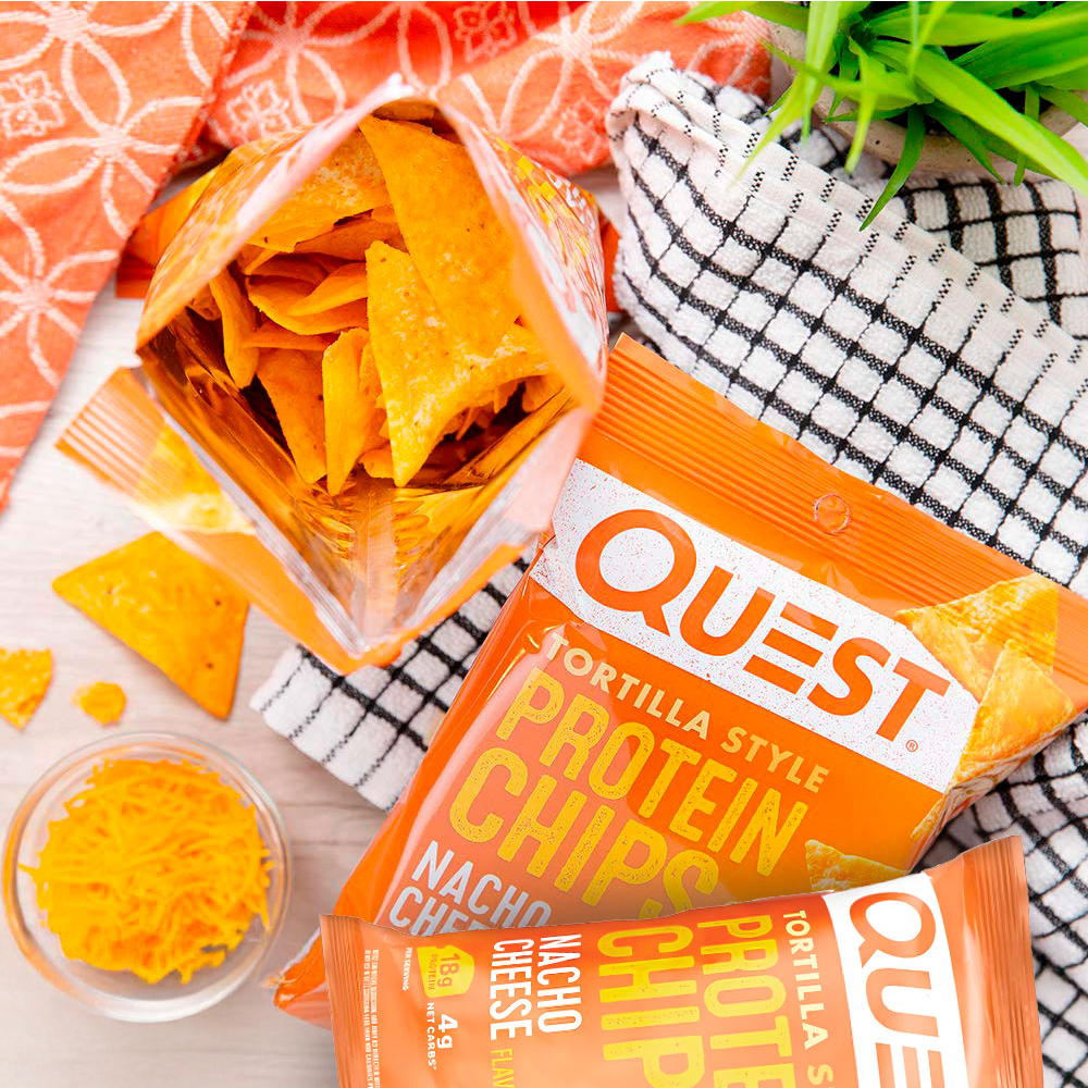 Tortillas nacho cheese 32g - Quest